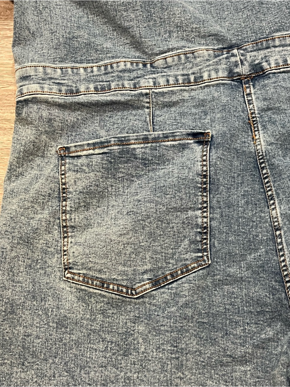 Ava & Viv Size 26 Denim Wide Leg Jumpsuit Stretch Utility NWOT - Picture 7 of 7
